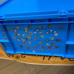 ブルー　コンテナ　折り畳みコンテナ5個　ウエスの画像