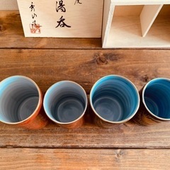 九谷焼の湯呑み（4つ）の画像