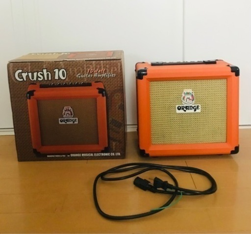 最終値下★美品！ほぼ未使用。オレンジ　アンプとつなぐギターのケーブルも！