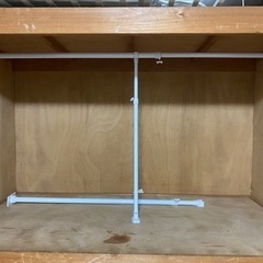 押入れ収納 つっぱり棒　支えポール2本付