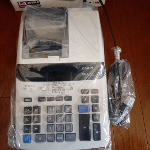 ☆未使用　美品　CASIO カシオ計算機 サーマルプリンタ電卓 DR-T140　レジスター