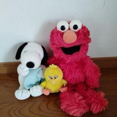 貰ってやって下さい/エルモぬいぐるみ＆スヌーピー/ユニバで購入＆...