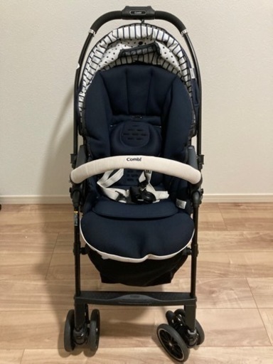 ベビーカー コンビ メチャカルハンディ オート４キャス エッグショック プリュイネイビー