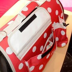 ペットキャリー 小型犬 猫 ファスナーバッグ レザーバッグ ケージの画像