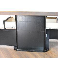 ≪y471≫美品 Shirakawa/シラカワ 引出し付き 4人用 ダイニングテーブル 1本脚 リビング/ダイニング 41117-03