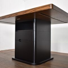 ≪y471≫美品 Shirakawa/シラカワ 引出し付き 4人用 ダイニングテーブル 1本脚 リビング/ダイニング 41117-03