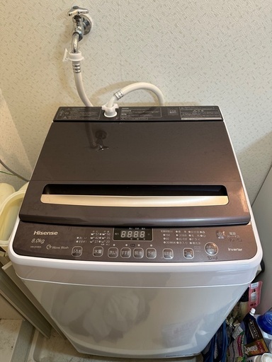 【美品 千葉 船橋】洗濯機 高年式 ハイセンス HW-DG80A 8kg