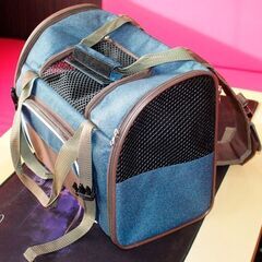ペットキャリー 小型犬 猫 デニムバッグ ケージ
