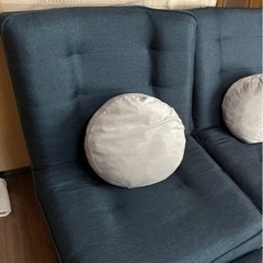 リクライニングソファー　美品　引き取り限定　2way 布製　ソファ