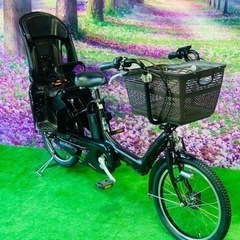 4513子供乗せ電動自転車ブリヂストン3人乗り新品20インチ良好