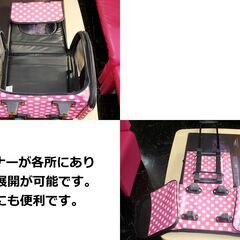 ペットキャリー 小型犬 猫 ペットカート キャスタータイヤ付きの画像