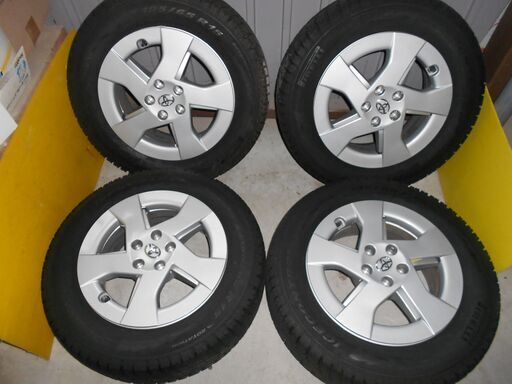 売約済み◆プリウス◆ZVW30◆スタッドレスタイヤ＆純正アルミ◆カバー付き◆４本セット◆きれいです!(^^)!