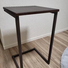 サイドテーブル ブラウン 幅30×奥行30×高さ52cmの画像
