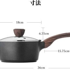 SENSARTE 片手鍋 18cm ソースパン IH対応 5層構造の画像