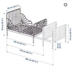 IKEAセミシングルベッドすのこ付きの画像