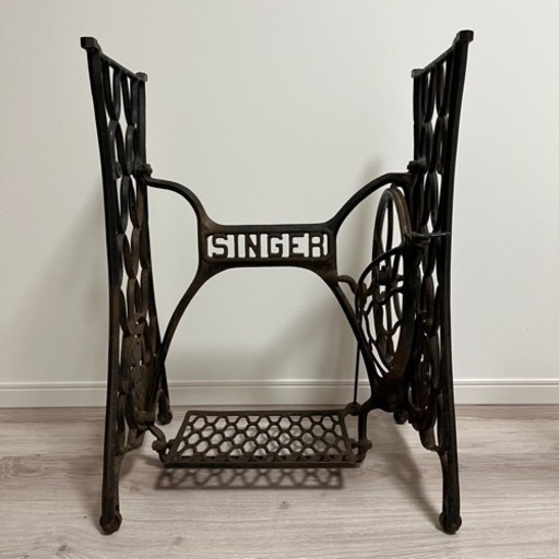 シンガー ミシン台 アイアン 脚 古道具 昭和レトロ singer テーブル 脚