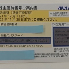ANA 株主優待　1枚
