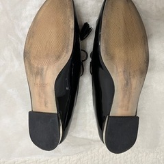 ZARA タッセルローファー ブラック 24センチの画像