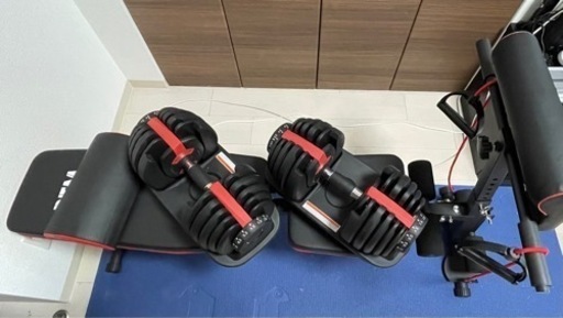 可変式ダンベル2個&トレーニングベンチ(ダンベル、ベンチ別々購入可能)