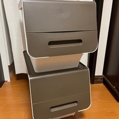 【値下げしました】（美品）前開き収納ボックス2個セット