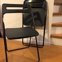 【2脚】イケアIKEA ニッセNISSE 折りたたみチェアの画像
