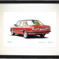 GC-100 BMW524i 限定版画 直筆サイン有 額装済 作家 平右ヱ門