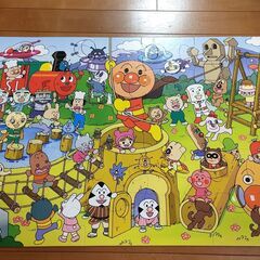■アンパンマン■　７５＊５０ｃｍ大型パズル　箱付き！の画像