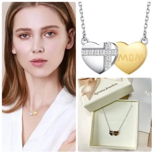 【新品】MOMハートネックレス❤️クリスマスプレゼント レディース ママ 女性 ハート  BOX付き