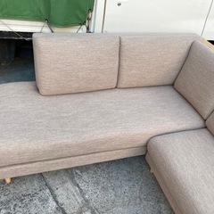 【値下げしました】【美品】リビングダイニングテーブル３点セット(NコレクションT-01 120/カウチソファ左肘LD1/2PLD1 LBR/DR-B)の画像