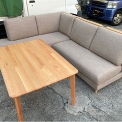 【値下げしました】【美品】リビングダイニングテーブル３点セット(...