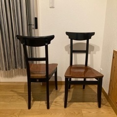 コスガ ダイニングチェア 天然木　２脚セットjtseの画像