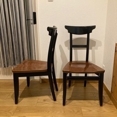 コスガ ダイニングチェア 天然木　２脚セットjtseの画像