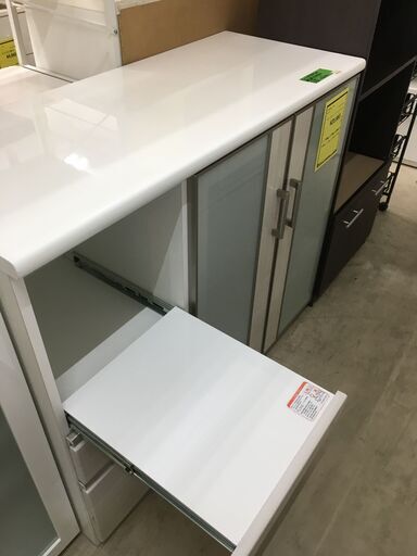ニトリ レンジ台 ポスティア120 幅120cm ホワイト系 カウンター Nポスティア 120 キッチンカウンター 収納キッチン クリ