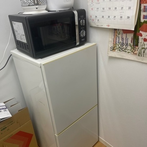 電子レンジ　無印の冷蔵庫　セット　【受渡し予定者決定】