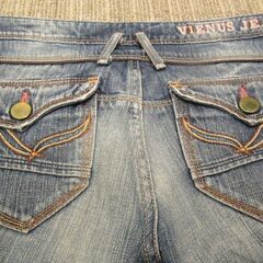 SOMETHING　EDWIN　レディース　ダメージジーンズ　28インチの画像