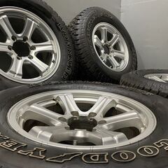 【GOODYEAR WRANGLER AT/S LT265/70R17】スパイクタイヤ【Weds 17インチ 7.5J6HPCD139.7+23】ランクルプラド FJクルーザー等 (VTI600)クレジットカード QRコード決済可能