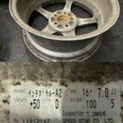 SSR INTEGRAL-A2 Type D インテグラルA2 社外ホイール 16インチ 4本 7J5HPCD100+50 希少　(VHV593)クレジットカード QRコード決済可能の画像