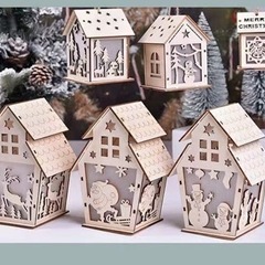 クリスマス飾り　クリスマスオーナメント　木製　組み立て式の画像