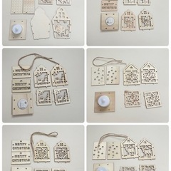 クリスマス飾り　クリスマスオーナメント　木製　組み立て式の画像