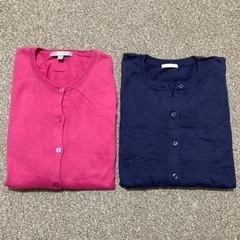 クルーネックカーディガン　2枚の画像
