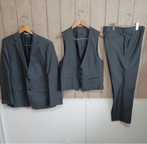 レノマ メンズ スリーピース  AB6 濃いグレー　175cm