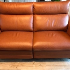 3人掛け電動ソファ 本革 「YES140003LBR3P」 ライトブラウン ヤマダ