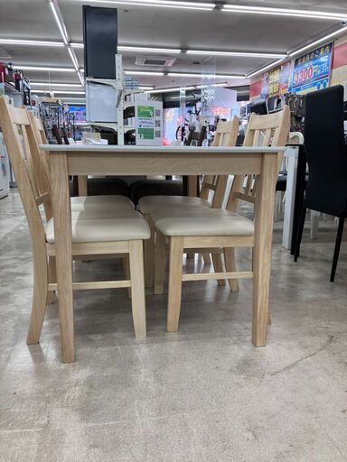 ?大川家具直送?新品 未使用?ダイニング5点セット?2324