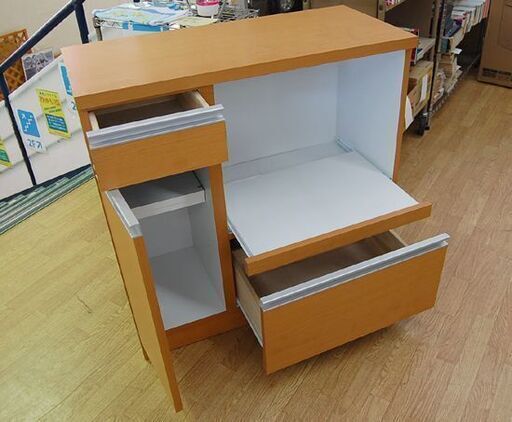 (有)テクノコンセプト ミドルレンジボード 幅89.5×奥40.5×高89cm ブラウン系 食器棚 キッチンボード  札幌市 清田区 平岡