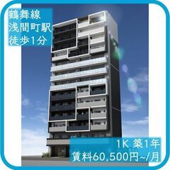 🌟新築まにあ🌟【㊙️2022年12月まで家賃タダ💸】【1K：60...
