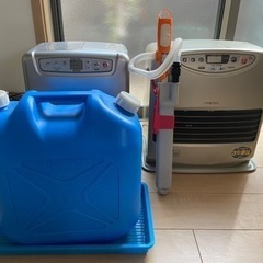 石油ファンヒーター2台　灯油タンク　トレー　ポンプ付き