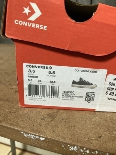 コンバース　チャックテイラー　22.5cm CT70  新品