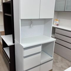 1/16 値下げ😍大川家具😍新品 未使用😍2面レンジボード😍スリムレンジボード😍2244