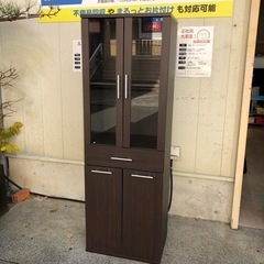 食器棚 キッチンボード 茶色 ブラウン 引っ越し 幅60キッチン収納