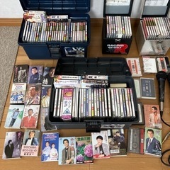 カラオケ用 演歌CD＆カセット＆マイクセットの画像